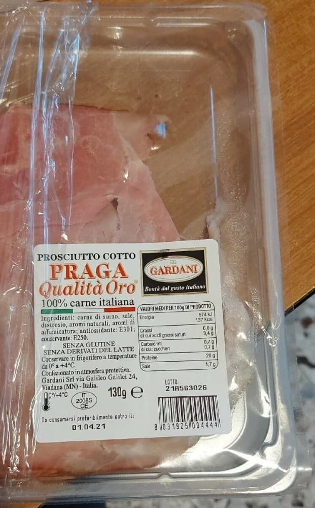 Prosciutto cotto Praga qualità oro Gardani – Iper La grande i