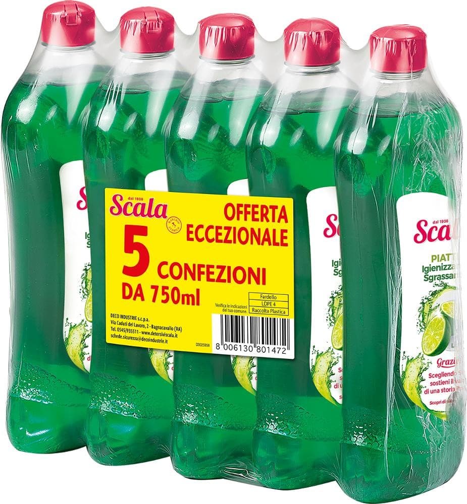 Detersivo piatti Scala, 5 x 750 ml – Il Gigante