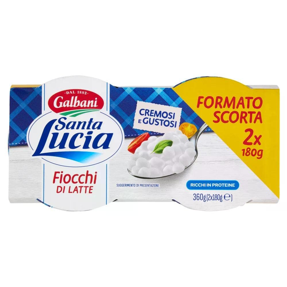 Fiocchi di latte Santa Lucia, 180 g x2 Galbani – Iper La grande i