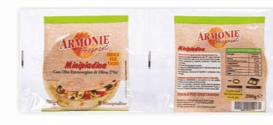 Minipiadine con olio evo 200 g Armonie in offerta da MD