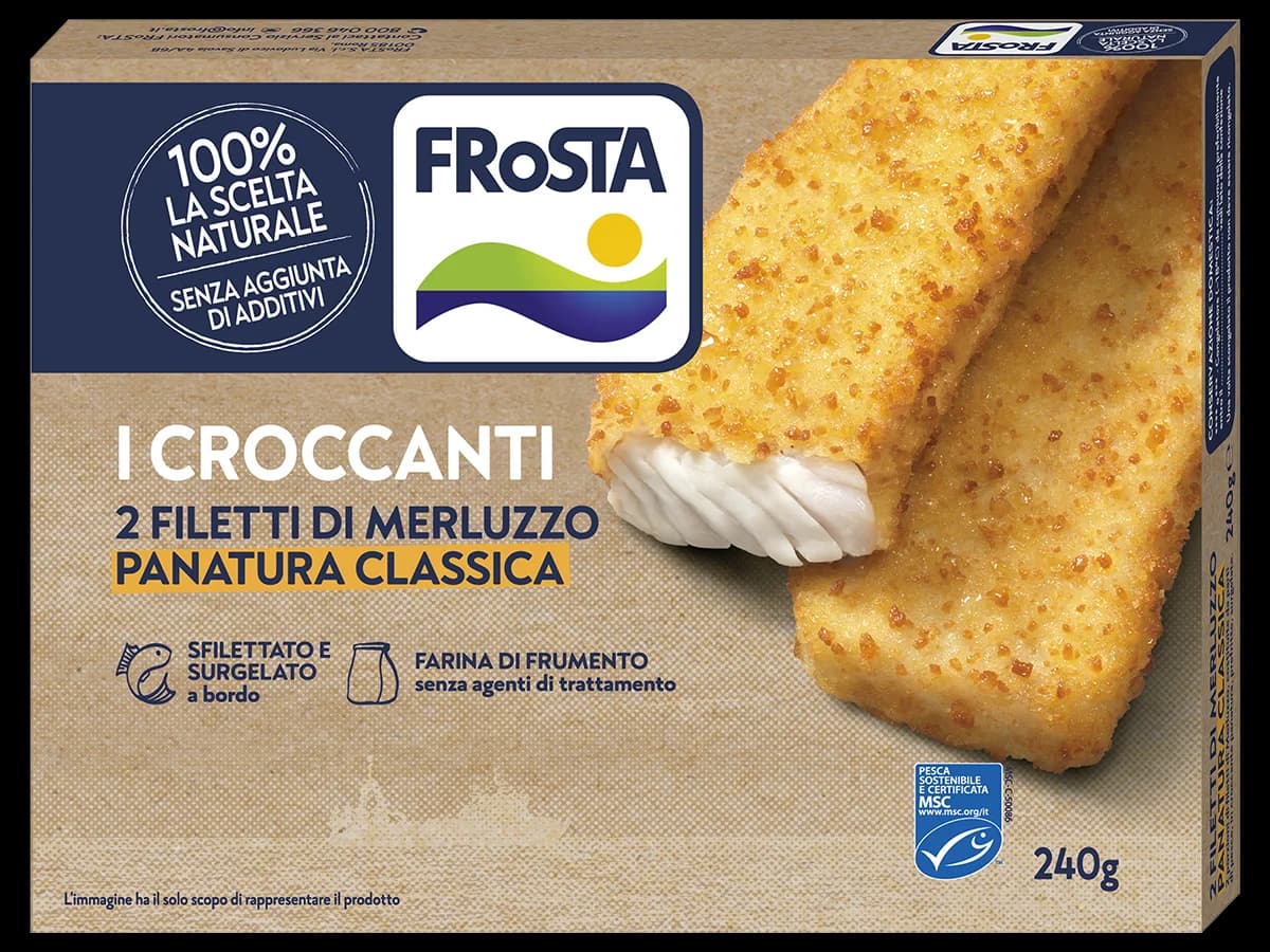 2 Filetti di merluzzo "I Croccanti" 240 g Frosta in offerta da Panorama