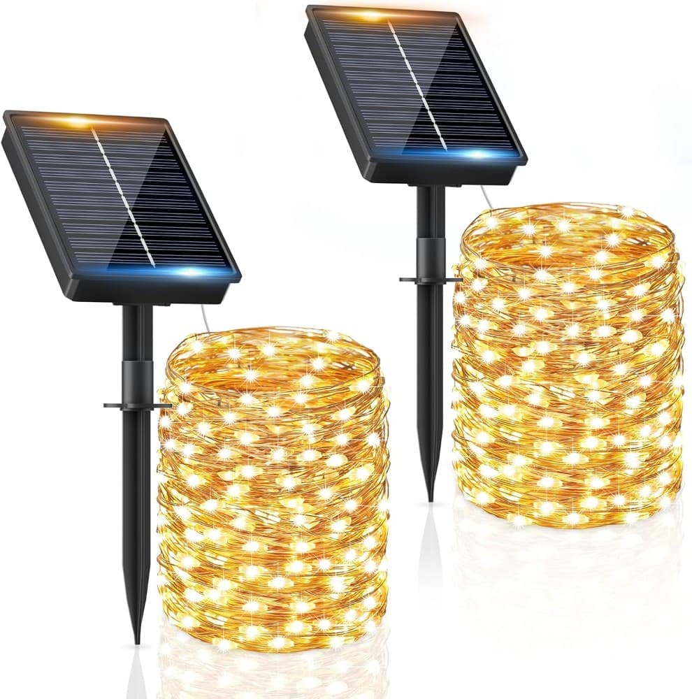Livarne catena luci decorative LED a energia solare, 2 x 5 m – Lidl