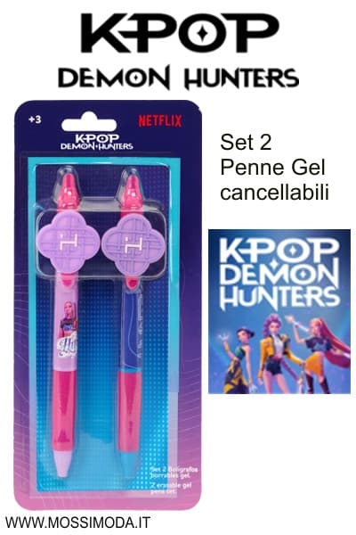 KPOP DEMON HUNTERS penne cancellabili 2 pezzi in offerta da Il Gigante