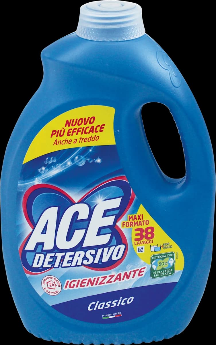 Detersivo Liquido Lavatrice Ace 2 pezzi da 1,9 l in offerta da Carrefour