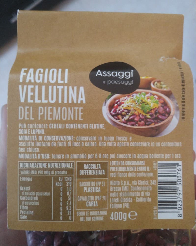 Fagioli Borlotti del Piemonte Assaggi e Paesaggi, 400 g – Il Gigante