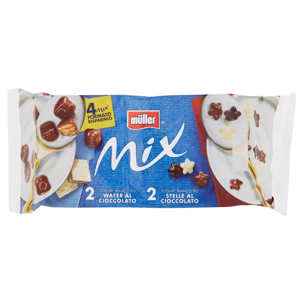 Yogurt Mix Müller stelle e wafer al cioccolato, 4x150 g – Esselunga