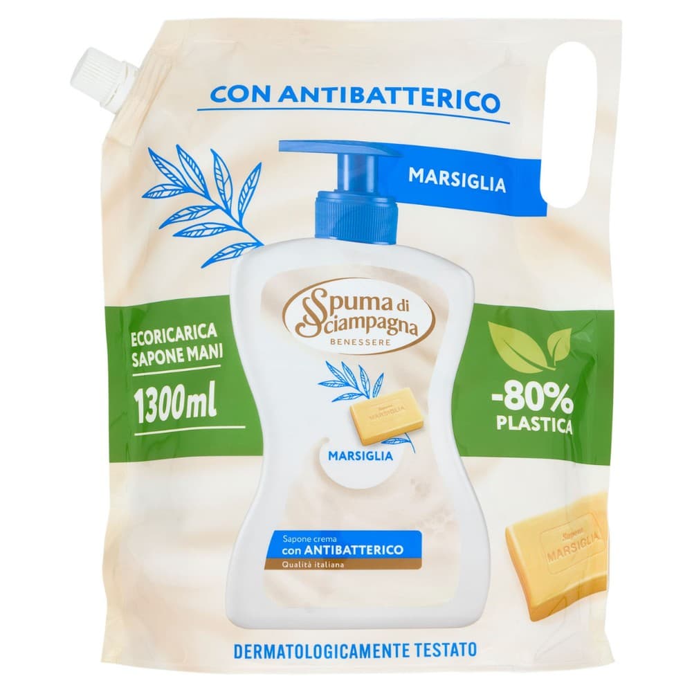 Ecoricarica Sapone Crema Spuma di Sciampagna 1,3 l in offerta da Carrefour