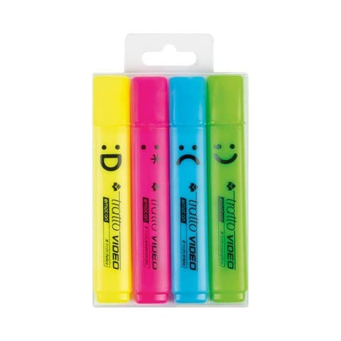 Evidenziatori Tratto Video Emotion 4 evidenziatori in offerta da Coop