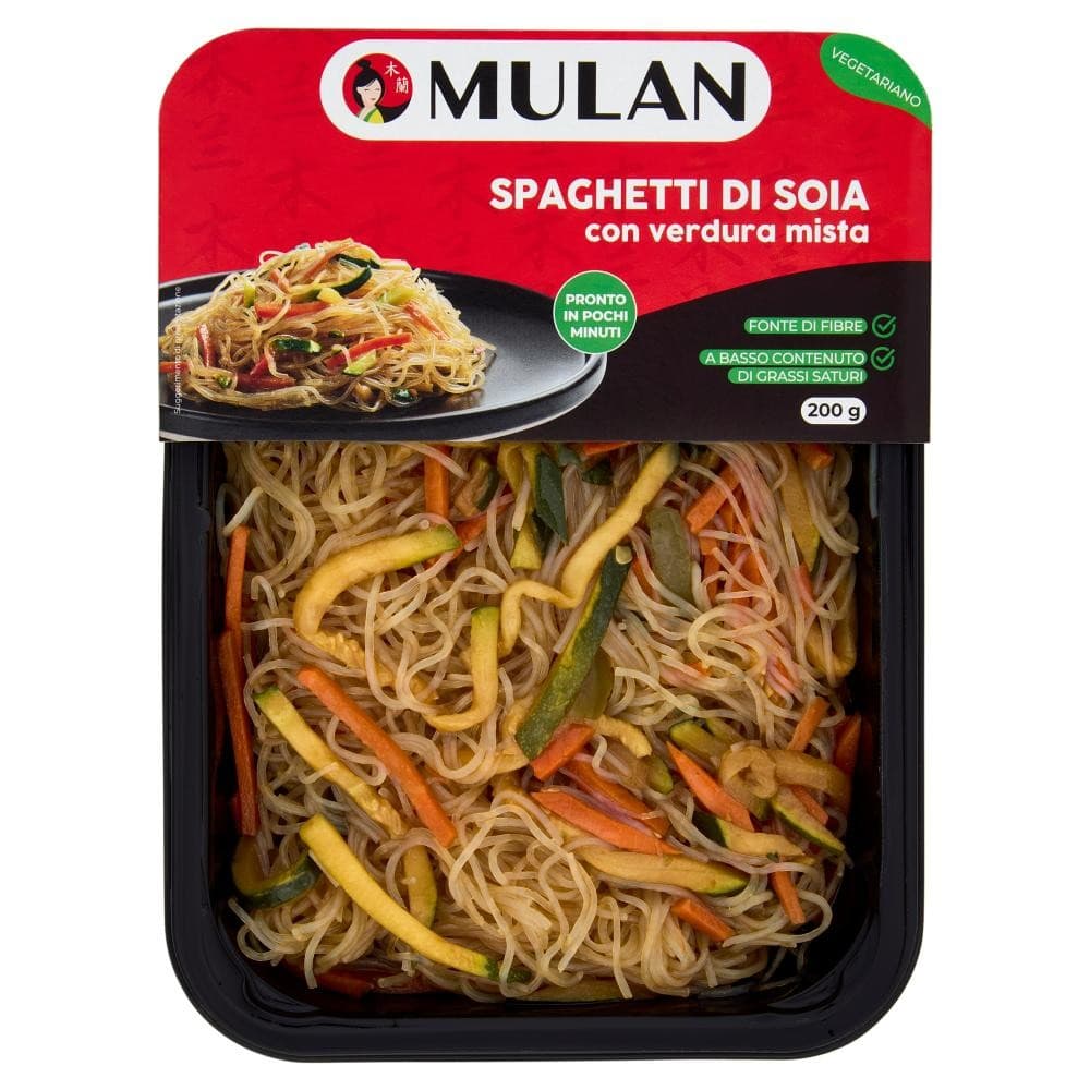 Spaghetti di soia con verdura mista Mulan, 200 g – Il Gigante