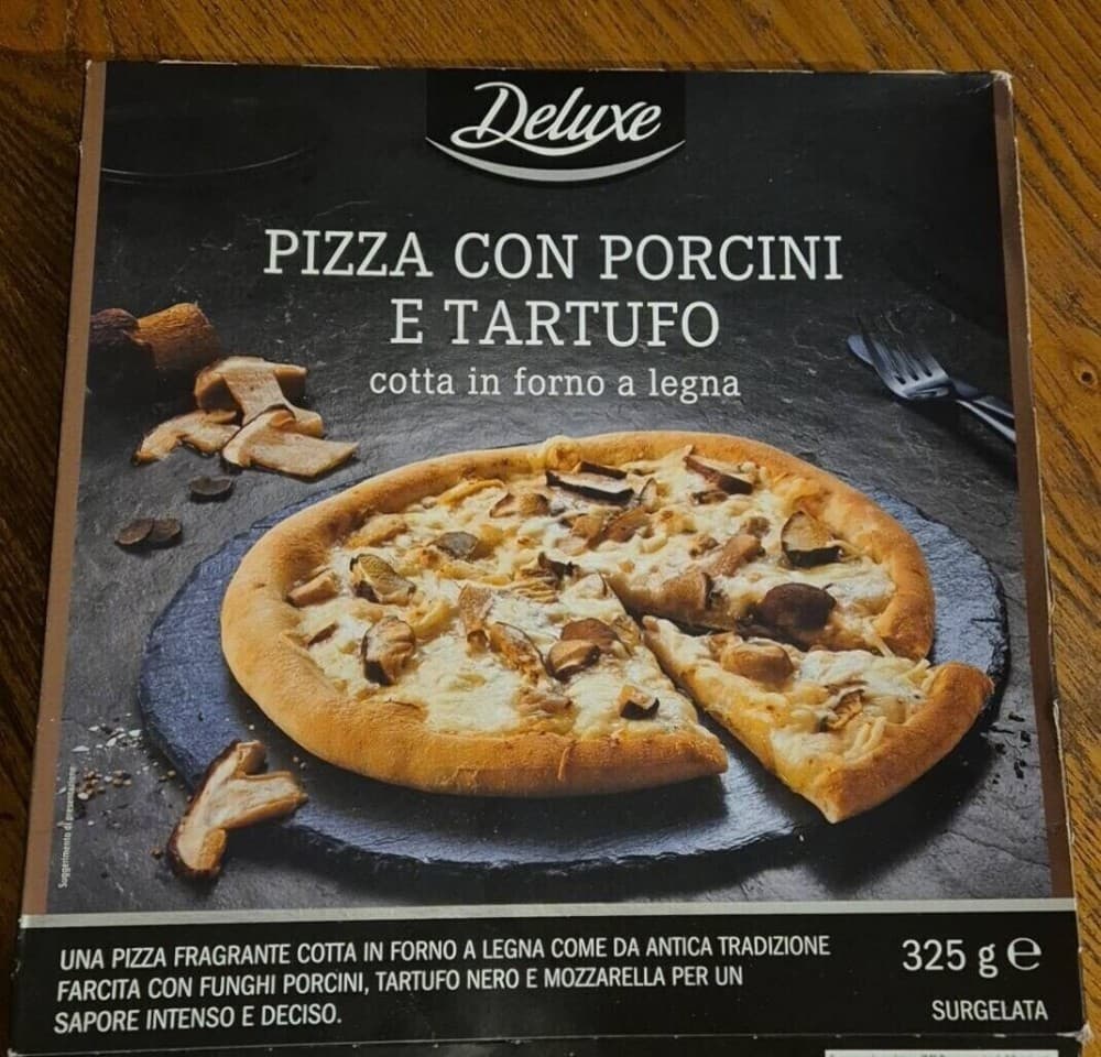 Deluxe Pizza con funghi porcini e tartufo con cornicione alto, 325 g – Lidl