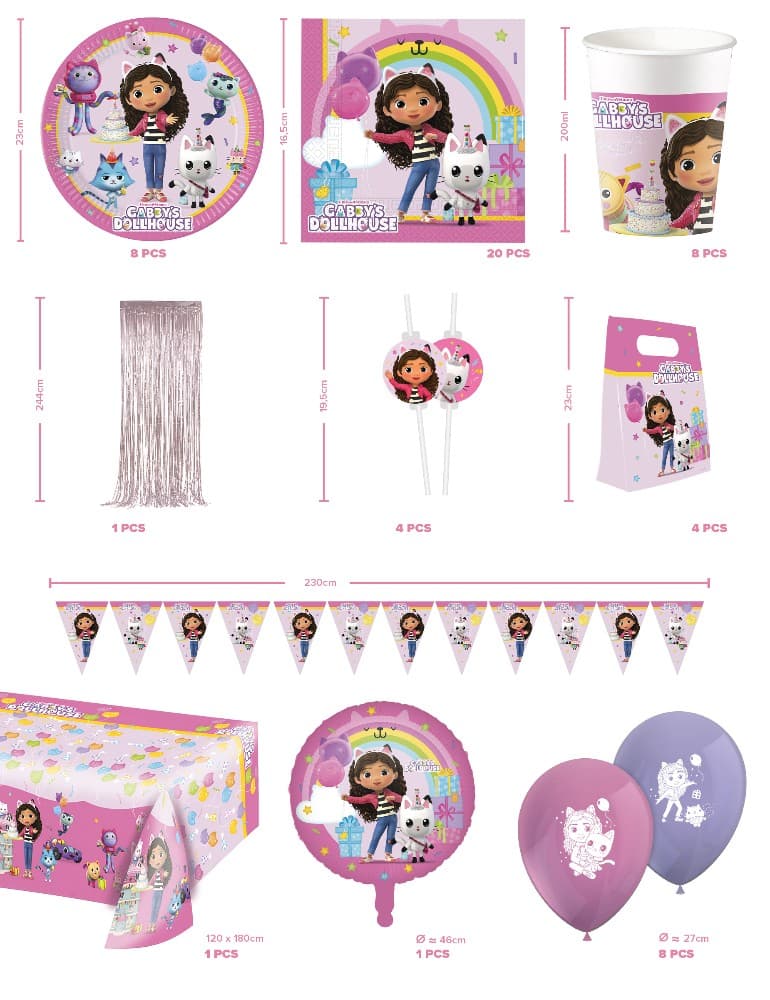Decorazioni per party "Gabby's Dollhouse" – Lidl