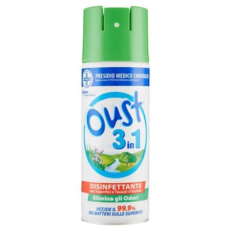 Disinfettante spray per superfici e tessuti d'arredo 3 in 1 Oust, 400 ml – Bennet