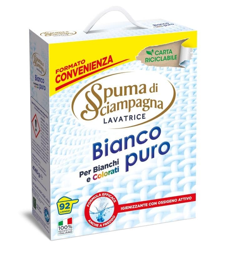 Detersivo Lavatrice in Polvere Spuma di Sciampagna 92 misurini, 4,14 kg in offerta da Carrefour