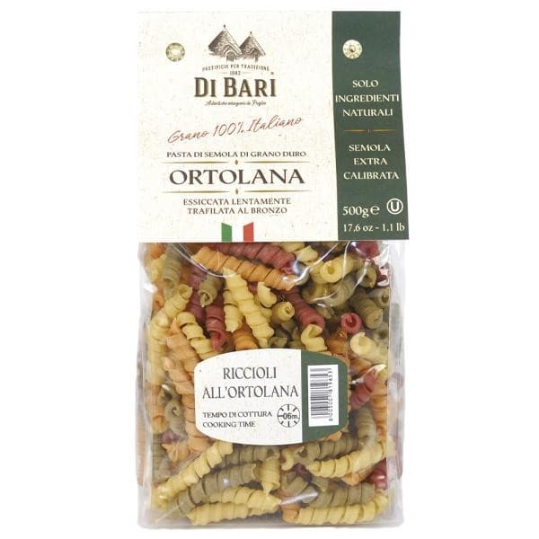 Riccioli all'ortolana o maccheroncini tricolore, 500 g Di Bari – Bennet