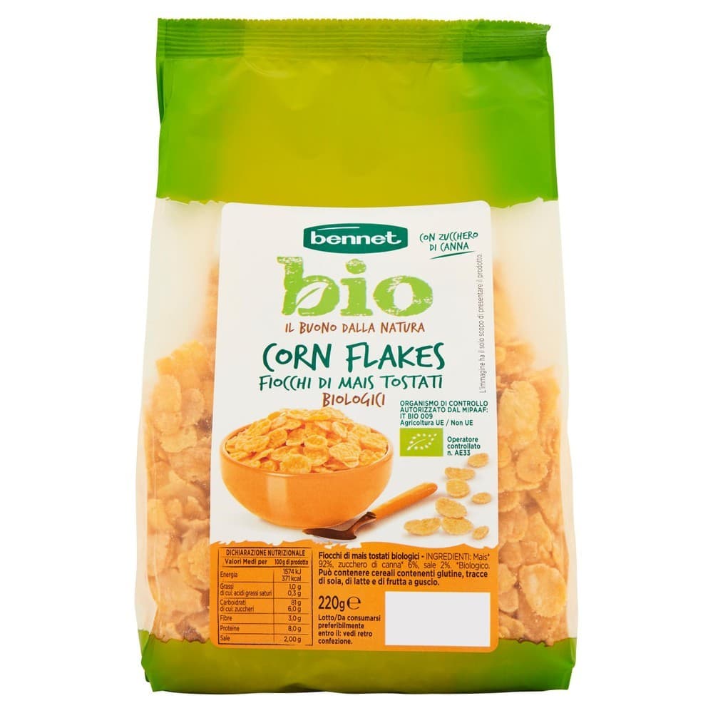 Bennet Bio corn flakes, 220 g – Bennet