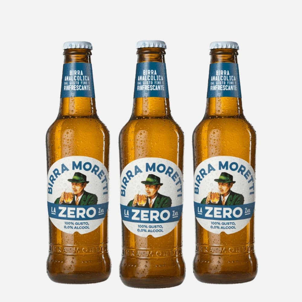 Birra Lager o Zero Alcool Moretti, 3 x 330 ml – Bennet