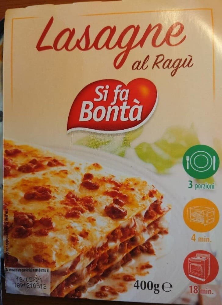Si fa Bontà lasagne al ragù, 400 g – Dpiù
