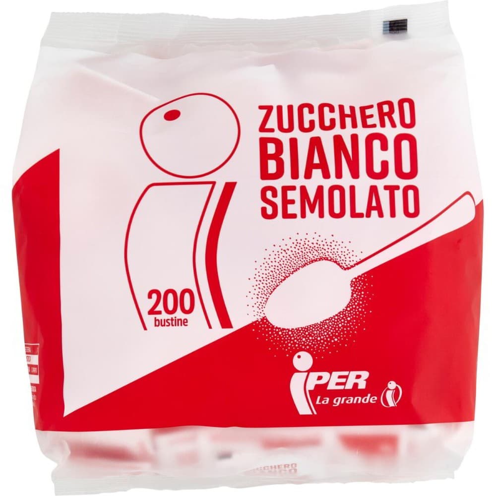 Iper Zucchero bianco semolato o grezzo di canna, conf. 200 bustine 1 kg – Iper La grande i