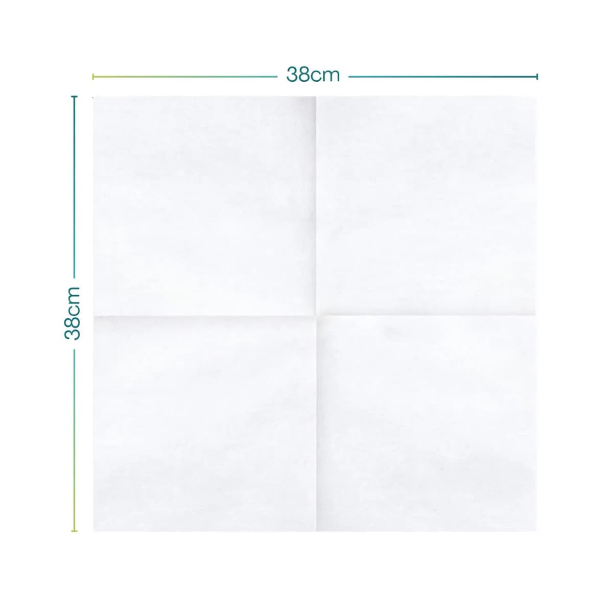 Tovaglioli bianchi 100 pezzi, 38x38 cm, 2 veli Flou in offerta da MD
