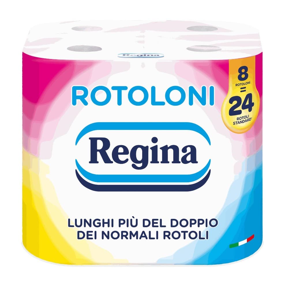 Carta igienica "Rotoloni" Regina, 8 maxi rotoli – Panorama