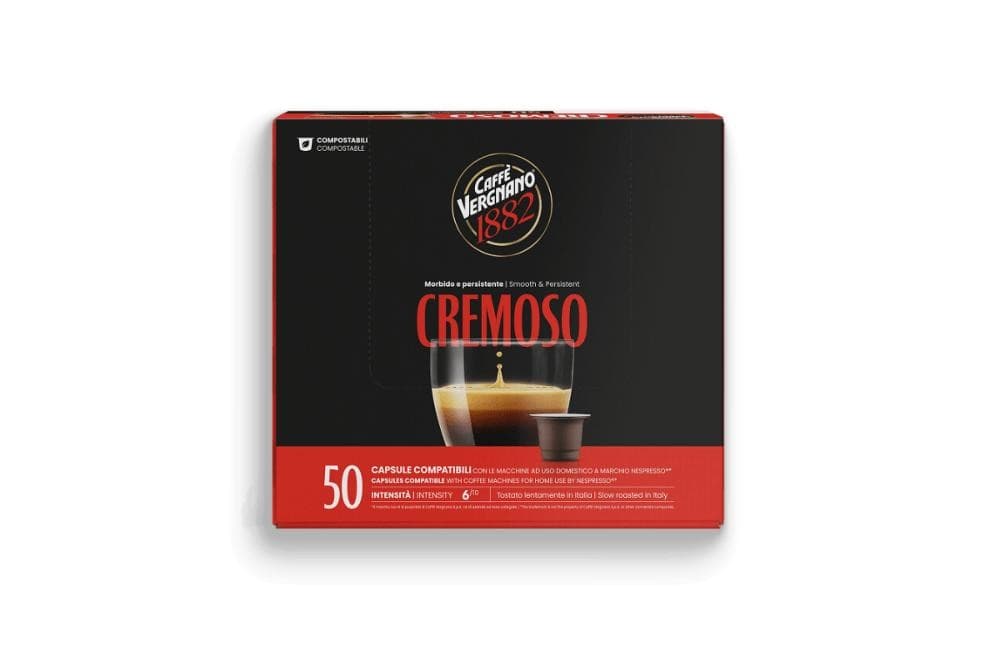 50 capsule caffè Cremoso Caffè Vergnano 1882, 250 g – Il Gigante