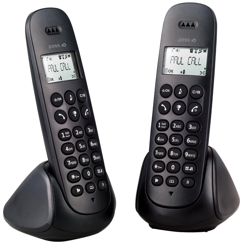 Telefono Cordless Duo Basic POSS Mod. PSDP130DBK – Carrefour
