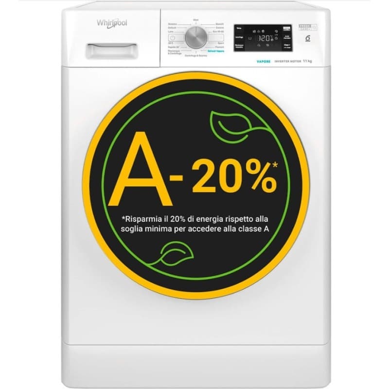 Whirlpool lavatrice FFB1148BSV 11 KG in offerta da Euronics