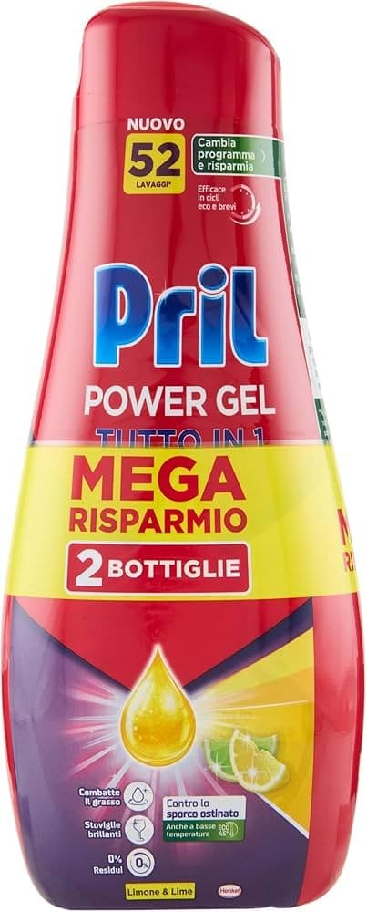 Detergente lavastoviglie Pril gel 52 lavaggi / caps 26 o 30 in offerta da Il Gigante