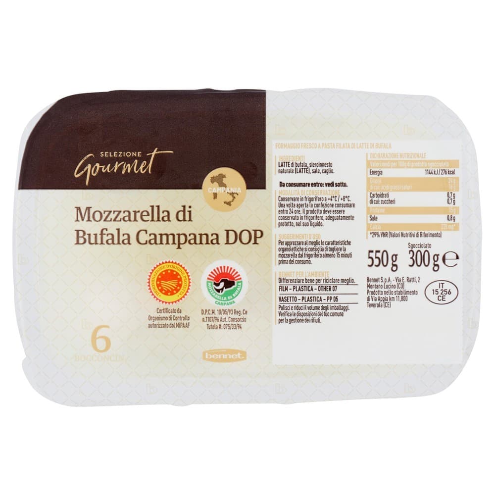 Mozzarella di Bufala Campana DOP Selezione Gourmet Bennet 200 g in offerta da Bennet