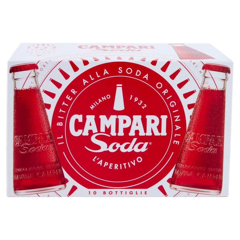 Aperitivo bitter alla soda, 9,8 cl x10 Campari Soda – Iper La grande i