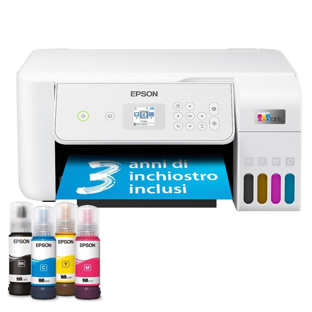Stampante Inkjet Ecotank ET-2876 Epson in offerta da MediaWorld