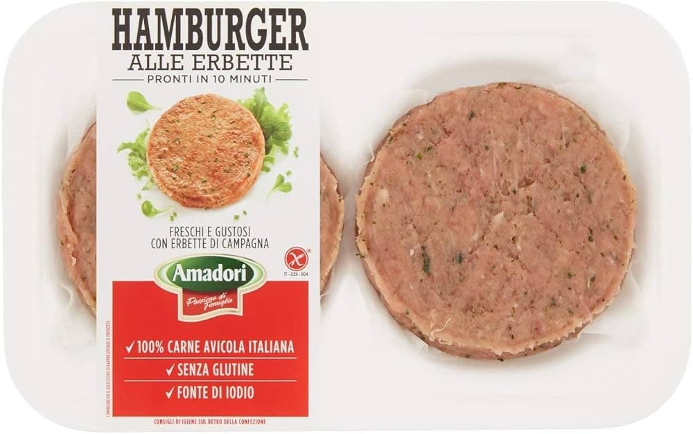 Hamburger alle erbette, 204 g Amadori – Panorama