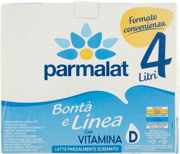 Valigetta Latte Parmalat parzialmente scremato, 4 l – Carrefour