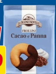 Le Buone Novelle frollini con panna e cacao 700 g in offerta da Dpiù