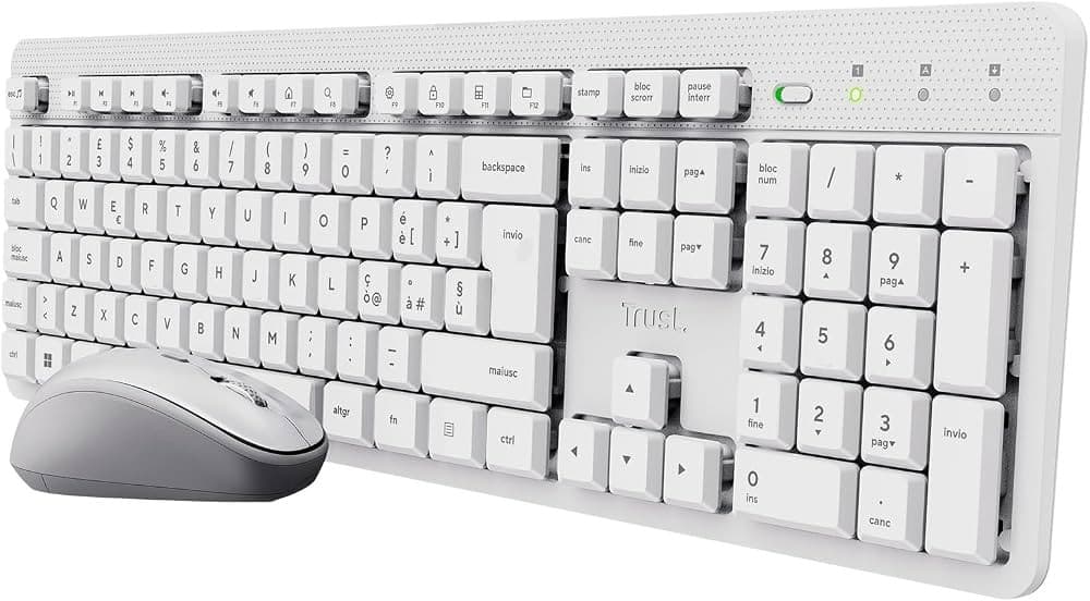 Trust Ody II kit tastiera e mouse wireless silenziosi – Unieuro