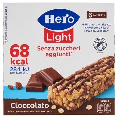 Confetture Light o Barrette Light gusti assortiti, 280 g o 20 g x6 Hero – Iper La grande i