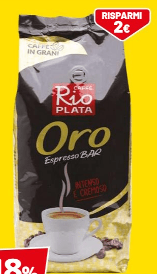 Rio Plata caffè Oro Espresso Bar in grani, 1 kg – Dpiù