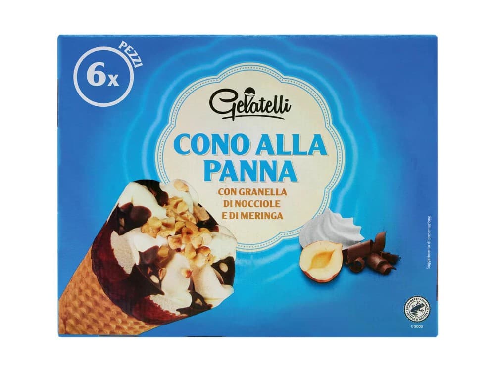 Gelatelli Cono alla panna 450 g in offerta da Lidl