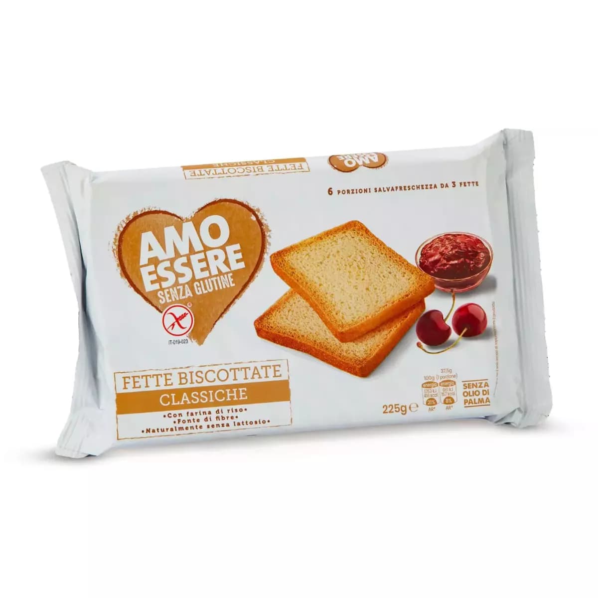 Amo Essere Senza Glutine Fette biscottate, 225 g – Eurospin