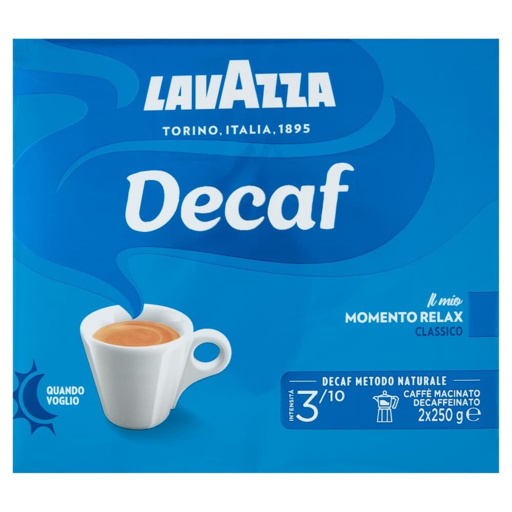 Caffè decaffeinato macinato per moka, 2x250 g Lavazza – Esselunga
