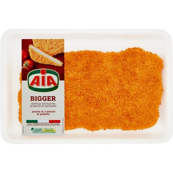 Bigger cotoletta di tacchino al limone, Cotoletta di pollo Milanese o Spinacina Grancroccante, 280 g / 300 g – Iper La grande i