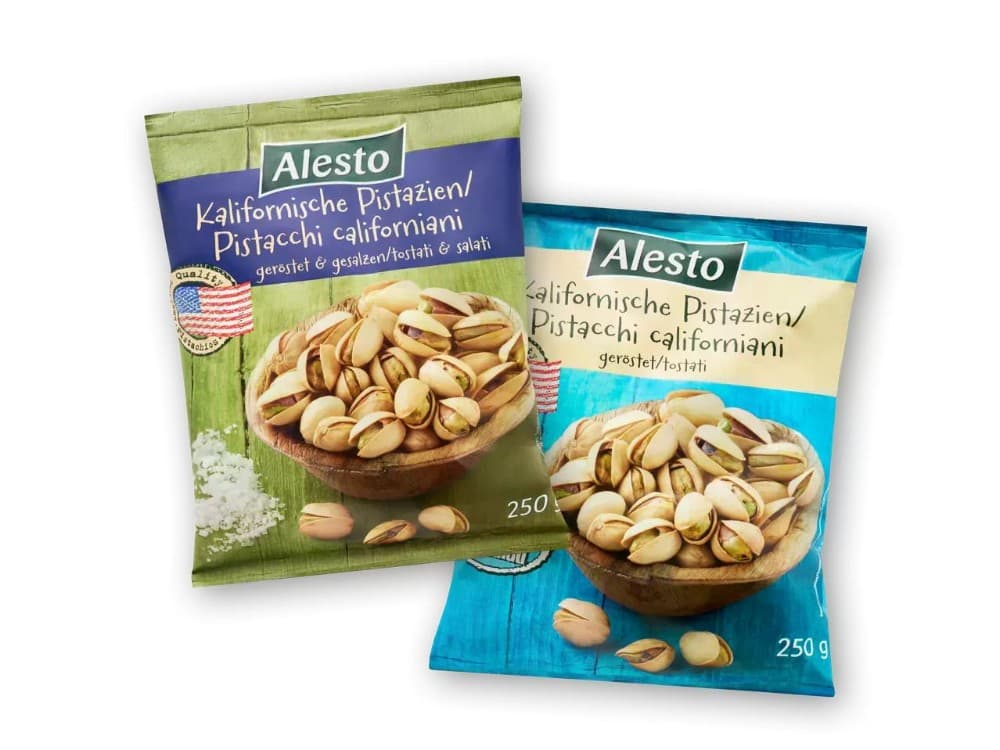Alesto pistacchi californiani 250 g in offerta da Lidl