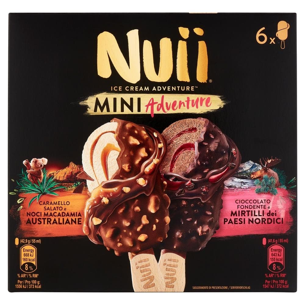 Nuii Mini Adventure 6 gelati, 253 g in offerta da Esselunga