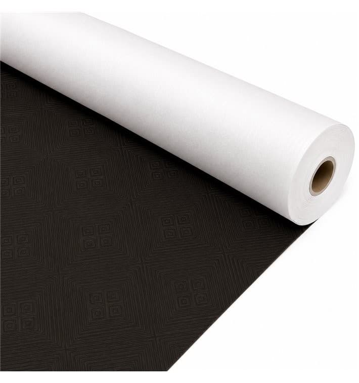 Tovaglia rotolo in carta nera/arancione il gigante, 1,2x7 metri – Il Gigante