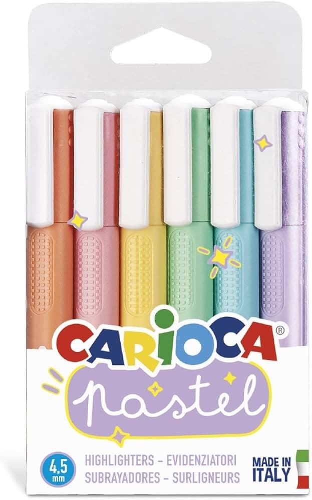 MD evidenziatori pastello set 6 pezzi 6 pezzi in offerta da MD