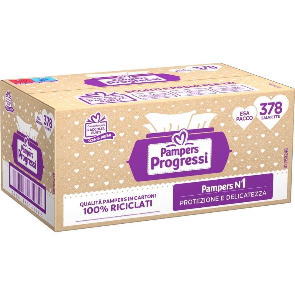 Pampers salviette Baby Dry Fresh o Progressi Sensitive x500 o x378 in offerta da Iper La grande i