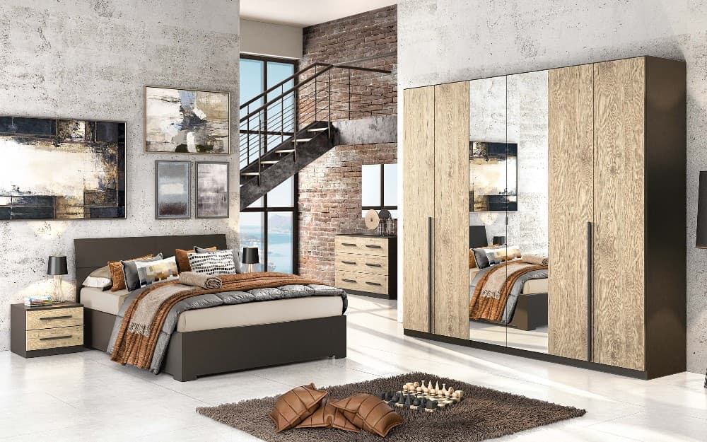 Camera 6 ante con letto contenitore GIADA in offerta da Mondo Convenienza
