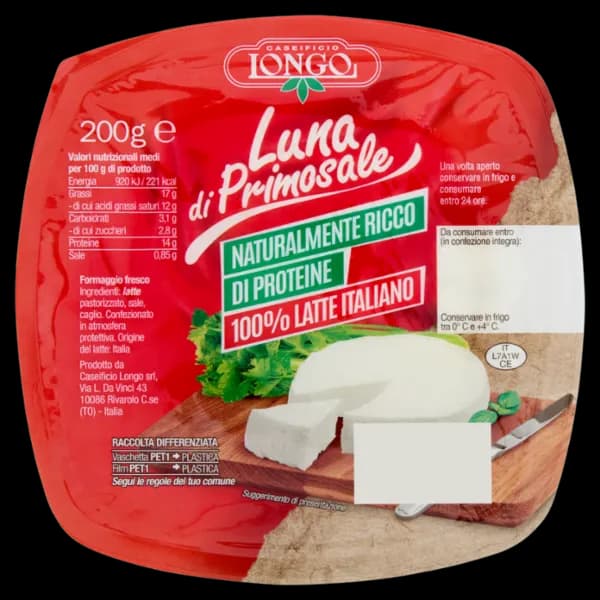 Primosale Luna Caseificio Longo 200 g in offerta da Carrefour