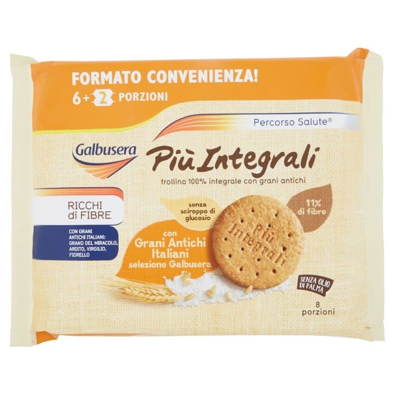 Biscotti Più Integrali Galbusera, conf. da 8, 440 g – Bennet
