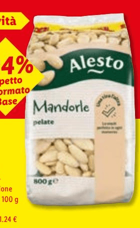 Alesto mandorle pelate XXL, 800 g – Lidl